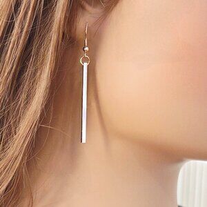 14K Gold‑Filled Rectangle Drop Earrings
